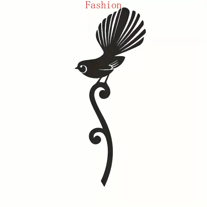 

Innovative Flower Pot Insert Iron Art Animal Garden Decor Insert Double Heart Fern Leaf Bird Garden Flower Pot Decoration wall d