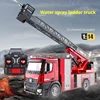22-Channel Large-Scale Engineering Vehicle 1:14 Full-Scale Remote Control Toy Car Simulation Fire Truck Can Spray Water Toys. 1