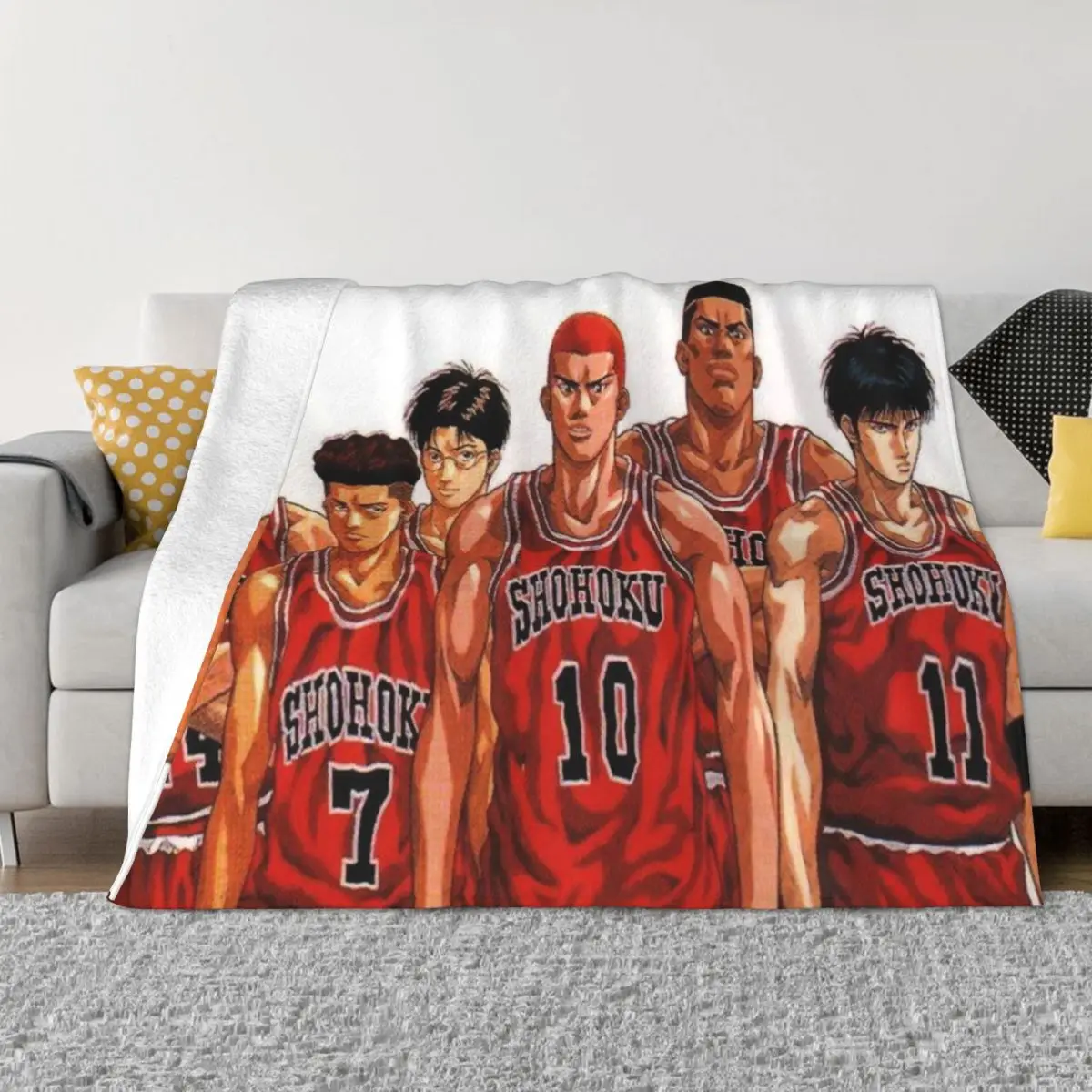 

Slam Dunk Anime Cartoon Blankets Sofa Cover Flannel Winter Breathable Ultra-Soft Throw Blanket for Bed Outdoor Bedding Throws