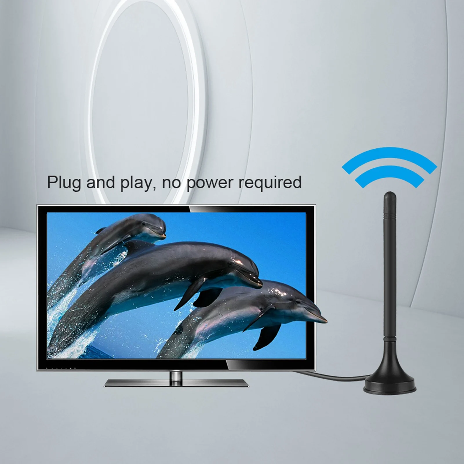 디지털 안테나 마그네틱 베이스 안테나 디지털 DVB-T 실내 HDTV 차량용 안테나 UHF VHF 듀얼 밴드 마그네틱 베이스 10DB TV 안테나