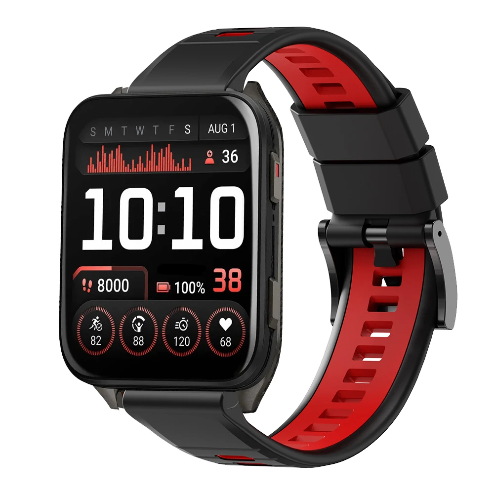 Sporty Two-Tone Silicone Wristband - 24mm Strap
