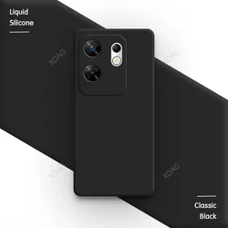 Deluxe Liquid Silicone Protective Phone Case with Camera Guard for Infinix Zero 30 (4G) (Classic Black)