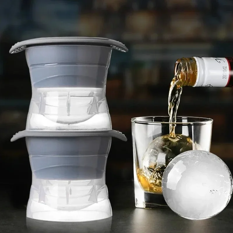 Big Size Ball Mold Round Ice Cube Maker Silicone Ice Mold Whiskey Ice Tray