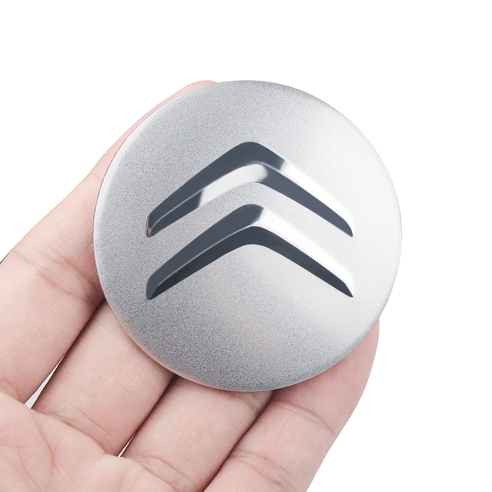 Wheel Center Caps Wheel Center Hub Cap Sticker 4Pcs Car Wheel Center Caps Badge Tire Hub Sticker Decoration For Citroen C1 C2 C3 C4 C5 C6 C8 C4L DS3 DS4 DS5 DS5LS DS6 DS VTS