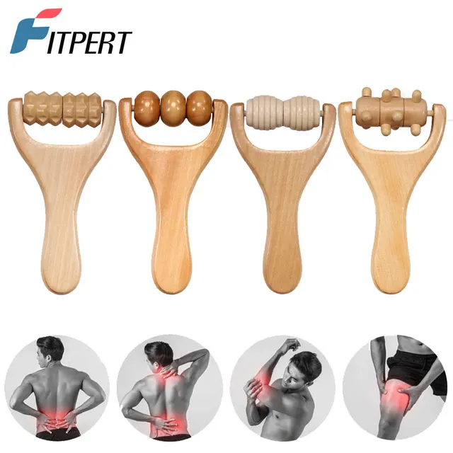 Indulge in the Calming Effects of the FITPERT Pure Pear Wood Massage Roller Tool Ranked Product Recommendation