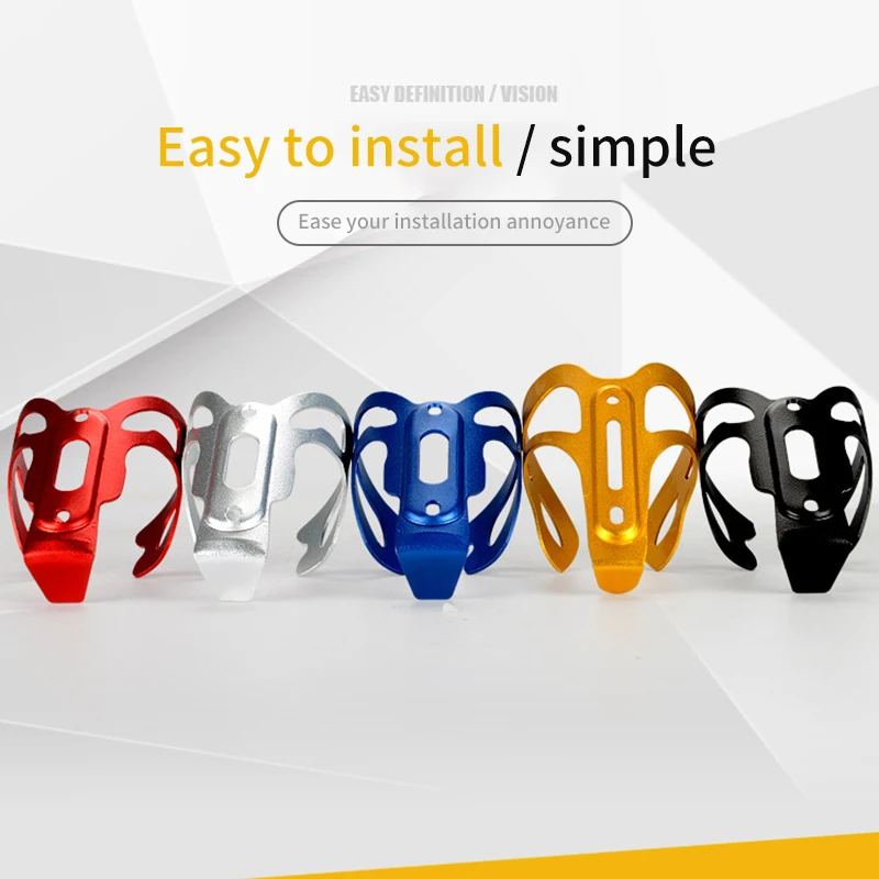 Universal Bike Bottle Cage Aluminum Alloy Water Cup Holder Folding Bicycle Kettle Bracket Cycling Accessory Gold