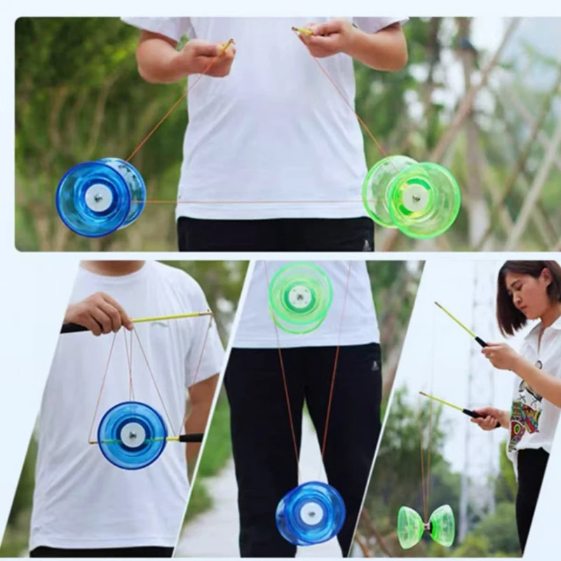 Diabolo chinois portable, yoyo, kit de fitness portable pour adultes, enfants et personnes âgées, exercices d'agilité en intérieur et en extérieur_voghion.com