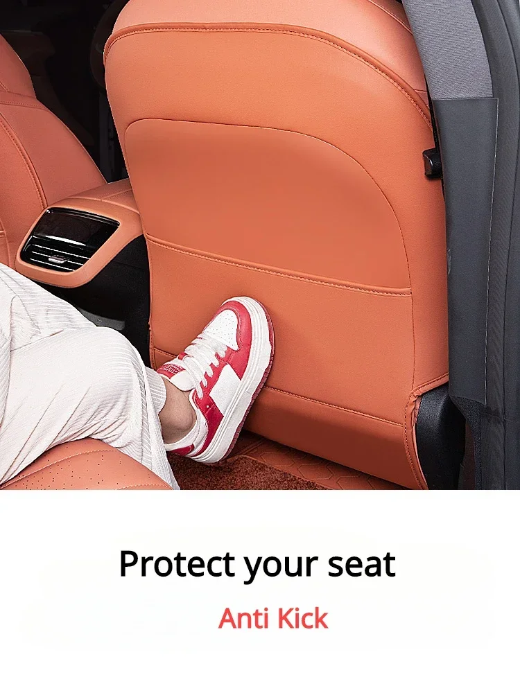 For Changan Deepal S07 Car Seat Back Anti Kick Pad Leather Child Anti Dirty Full Surrounded Seat Back Protector Accessories
