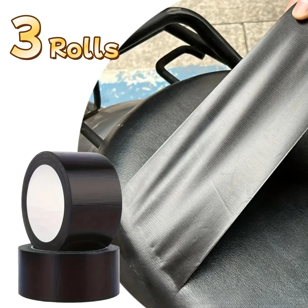 Leather Repair Tape 3 Rolls Leather Sofa Tape Repair Subsidy Motorcycle Seat Car Seat Self-adhesive Leather Patches Hotel Restaurant Office Use