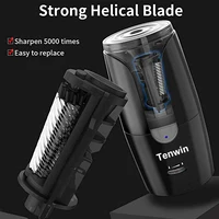 Tenwin Electric Auto Pencil Sharpener Safe Student Helical Steel Blade Sharpener for Artists Kids Adults Colored Pencils 6