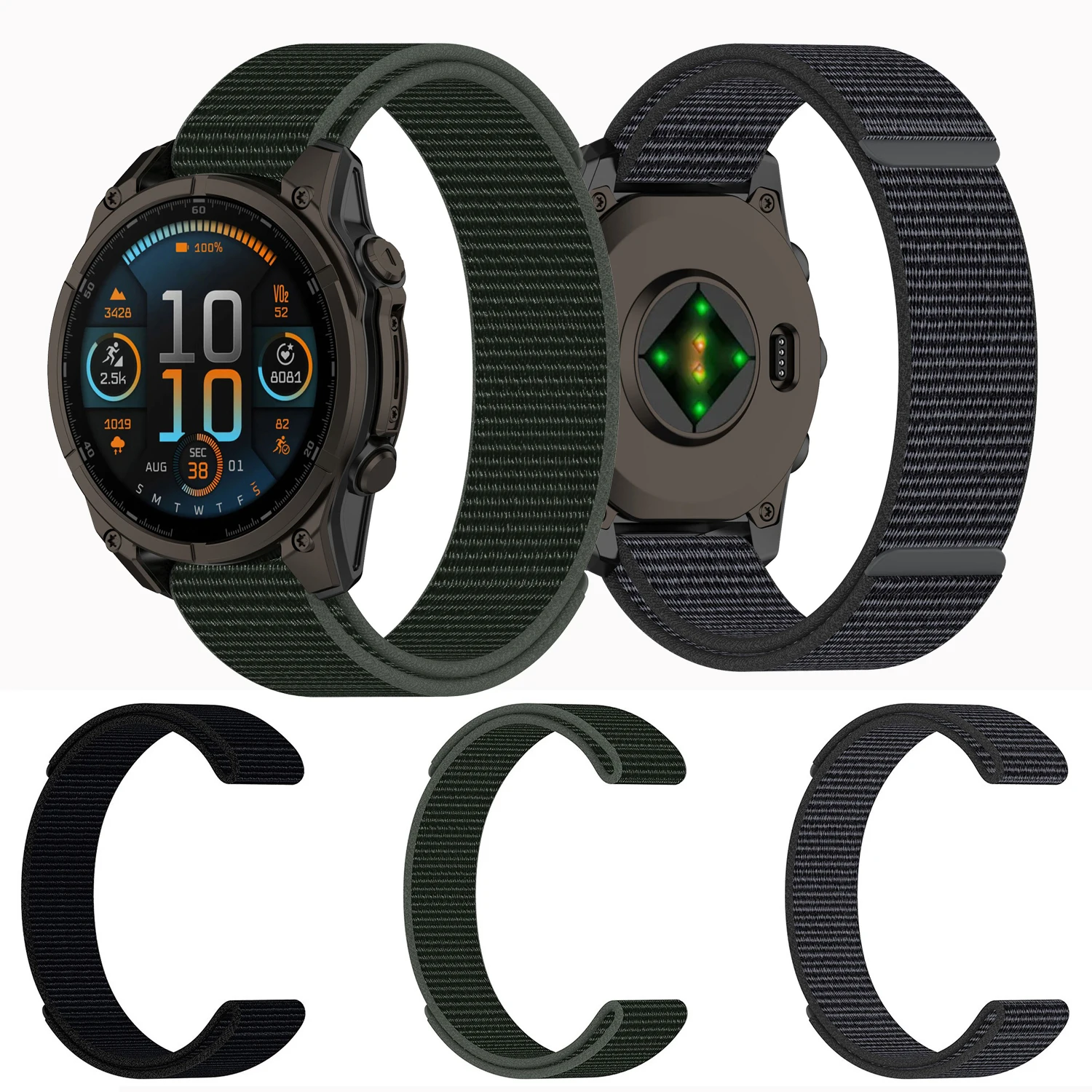 Premium 26mm Nylon Loop Watch Strap - Universal Fit