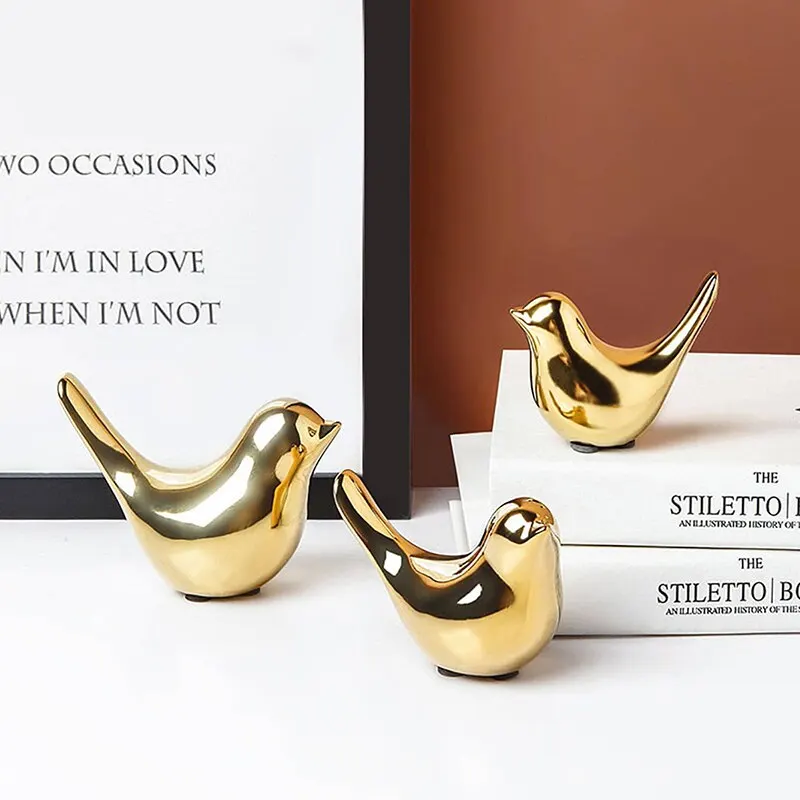 1 Piece, Modern Simple Gold Plated Bird Decoration 5