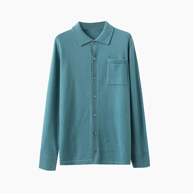 Autumn Winter New Men's 100% Cashmere Sweater Knitted Cardigan