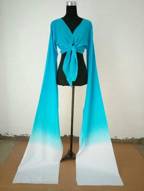 

New Design Classical Dance Women Dance Adult Body Exercises Water Sleeve Connected Long Sleeved Top