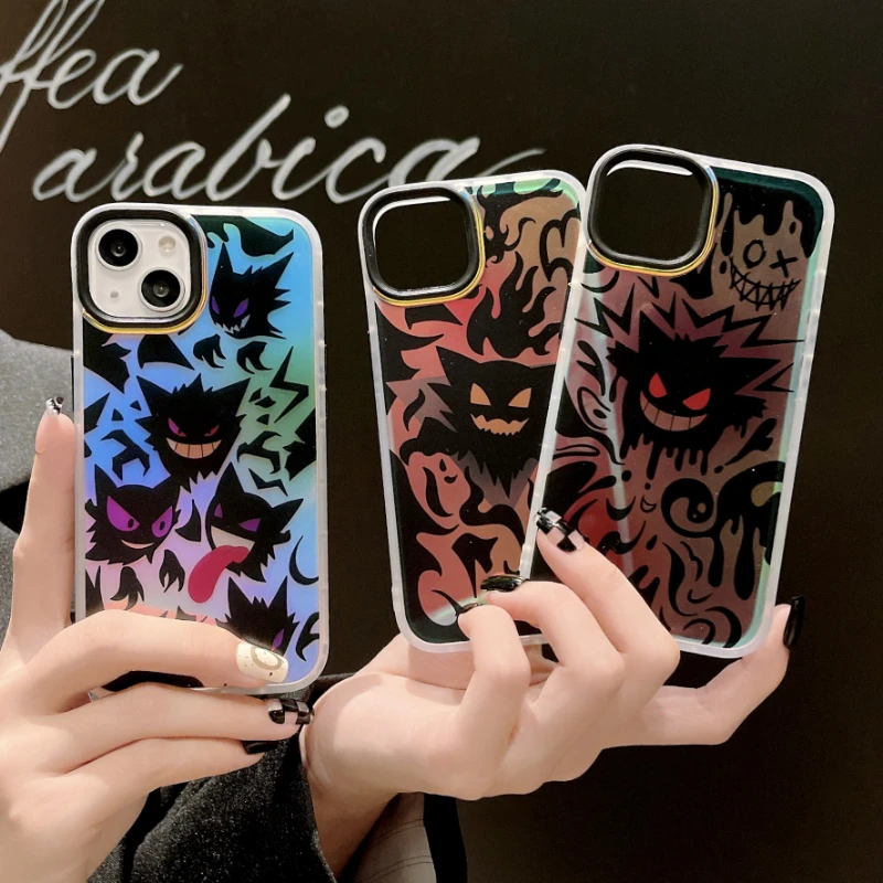 Custodia Per Telefono Anime Pokemon Gengar Per Iphone 11 12 13 Promax X Xsmax Xr Cool Creative Ghost Cover Colorata Antiurto Per Cellulare