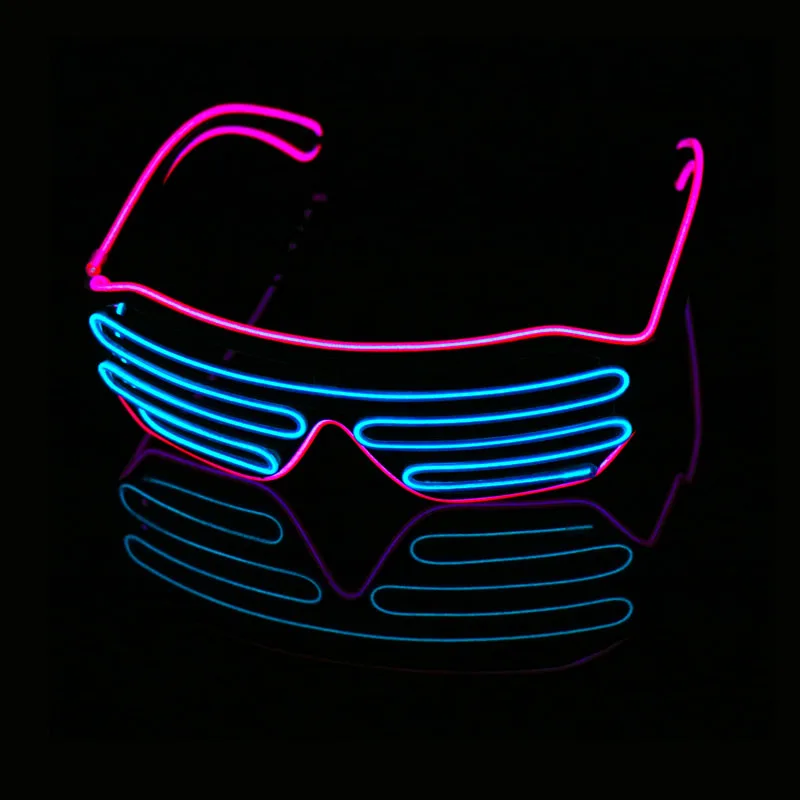 

Halloween Led Glasses Light Up Shades Flashing Rave Glow In The Dark Eyewear Luminous Glowing Night Shows Decors Christmas