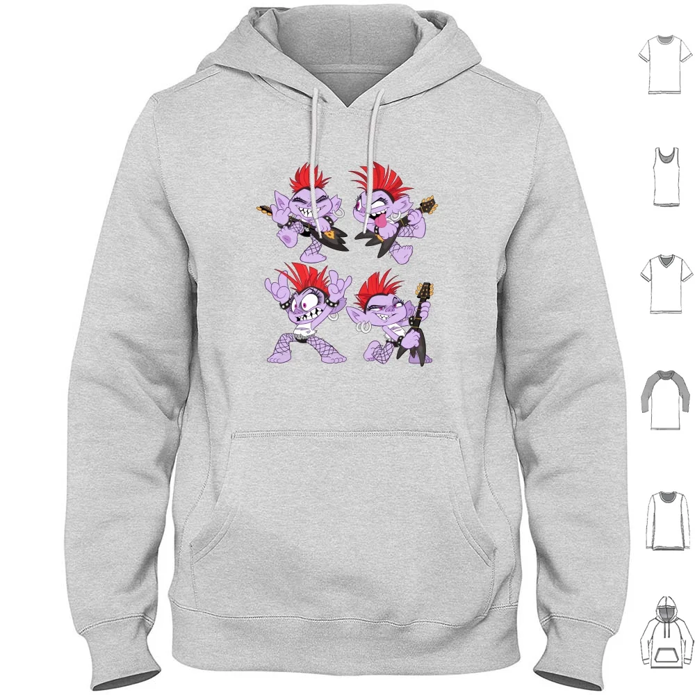 Barb! Felpa Con Cappuccio In Cotone A Maniche Lunghe Trolls Trolls World Tour Dreamworks Trolls Dreamworks Animation Barb Trolls Queen Barb And Roll