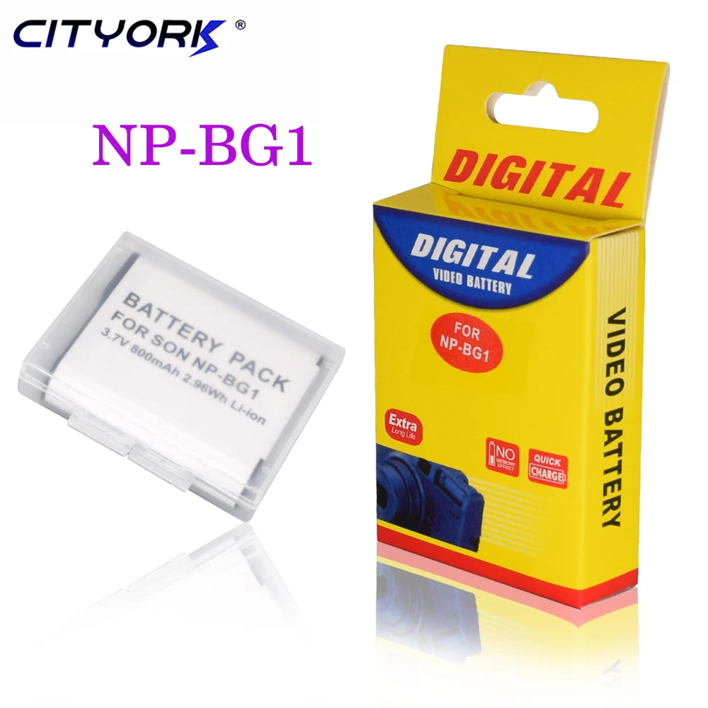 

CITYORK Camera Digital Battery for Sony NP-BG1 np bg1 NP-FG1 DSC-H3 DSC-W70 BC-CSGE BC-CSGD W30