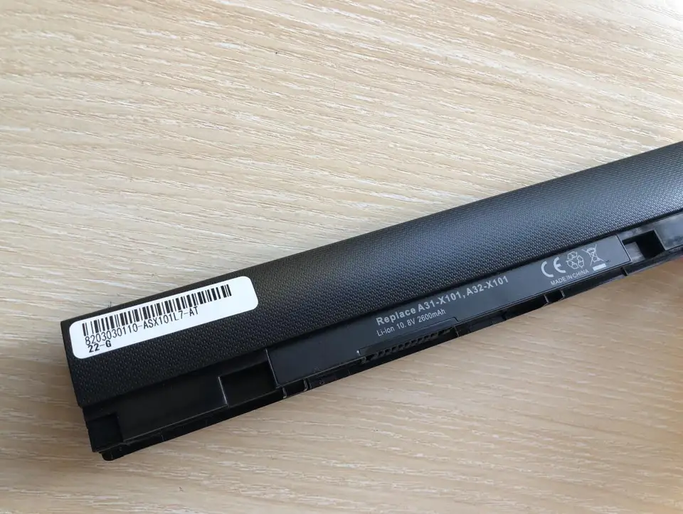 Batteria New Net A31-X101 A32-X101 Per Notebook Asus Eee PC X101, X101C, X101CH, X101H, R11CX - Bianca, 2600 MAh, 10.8/11.1V