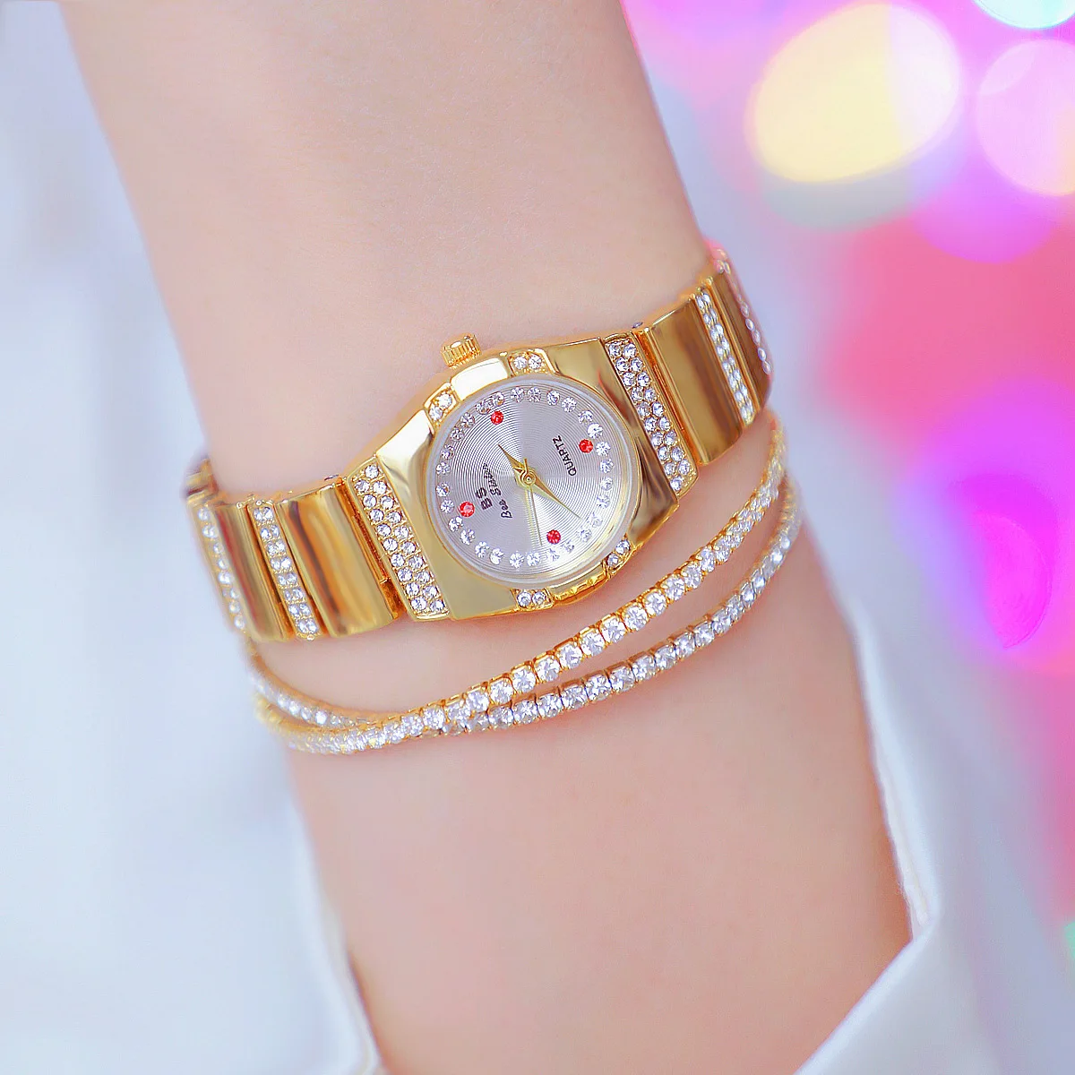 Fashion Brand Ladies Wristwatches Luxury Diamond Watch For Women Gold Waterproof Quartz Womens Watches Elegant Dress Clock