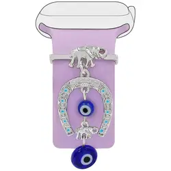 Elegant Fashion Strap with Decorative Ring and Diamond Ornament Bracelet for Watch Band Accessories (B)