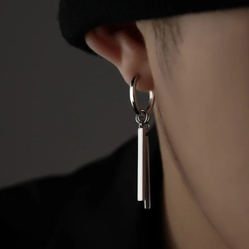Trendy Unisex Punk Goth Pop Stainless Steel Zoro Earrings For Women Men Trendy Hip Hop Pendants Earring Ear Jewelry Accessories 3