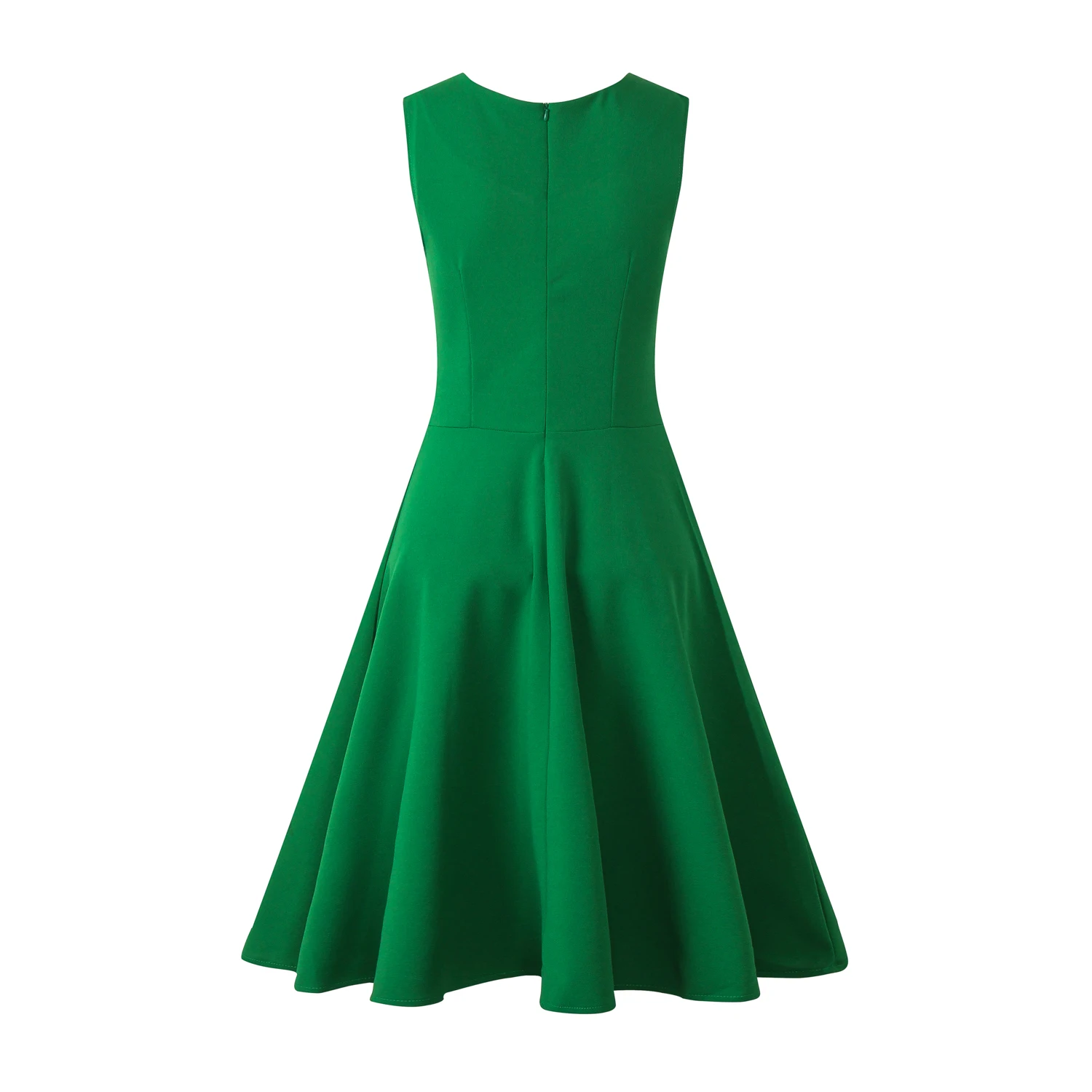 Elegant Emerald A-Line Midi Dress for Women S86c879336bd64e048984f8d8a39ed5ebh
