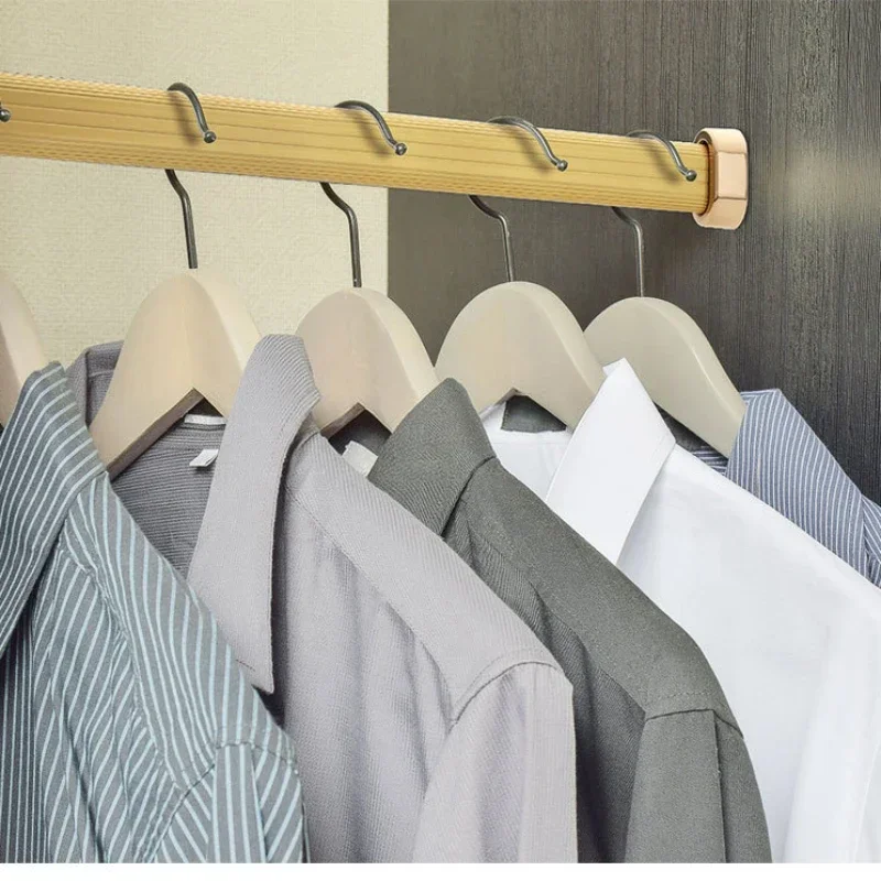 200-1000mm Custom Wardrobe Cabinet Clothes Organizer Rack Rail Thickened Closet Cabinet Horizontal Rod Through Rod Drying Pole 4