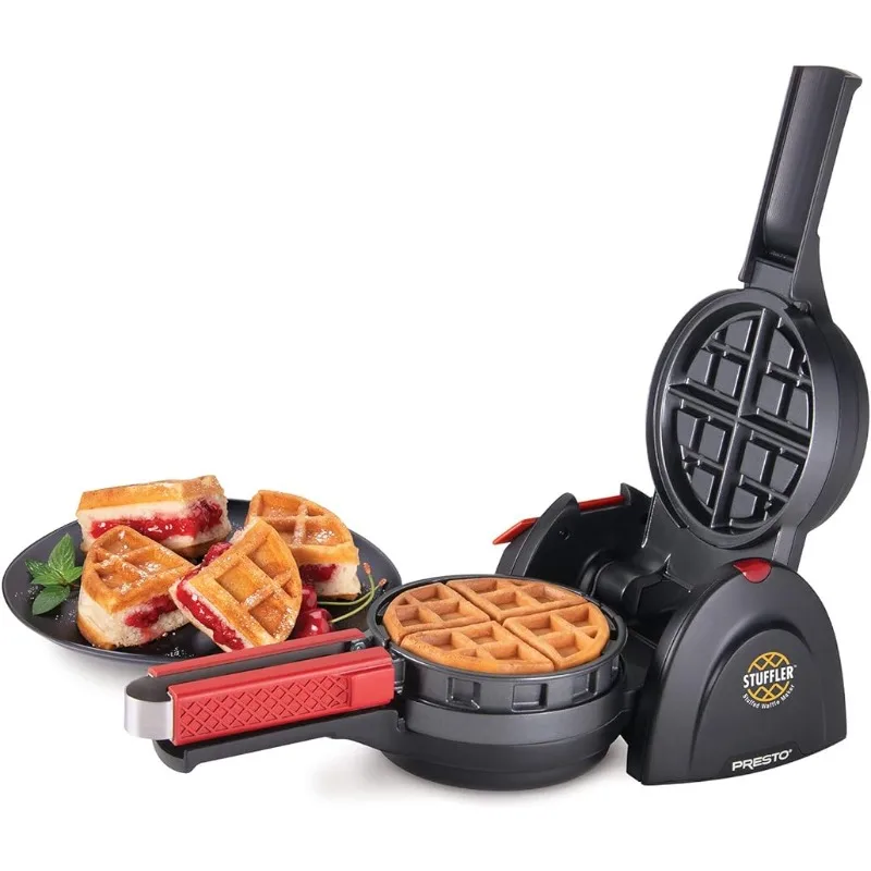 

ZAOXI Mini waffle maker Stuffed Waffle Maker, Belgian, Large, Black