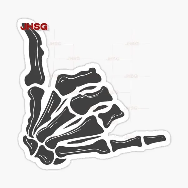 

Skeleton Gesture Sticker Cute Cartoon Decoration Car Laptop Window Decoration - Waterproof Vinyl