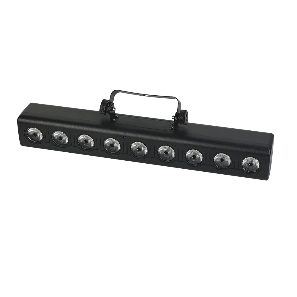 2 개/대 원격 9x12w RGBW 4in1 긴 스트립 LED 벽 세탁기 무대 염색 조명 DJ 바 스트로브 라이트