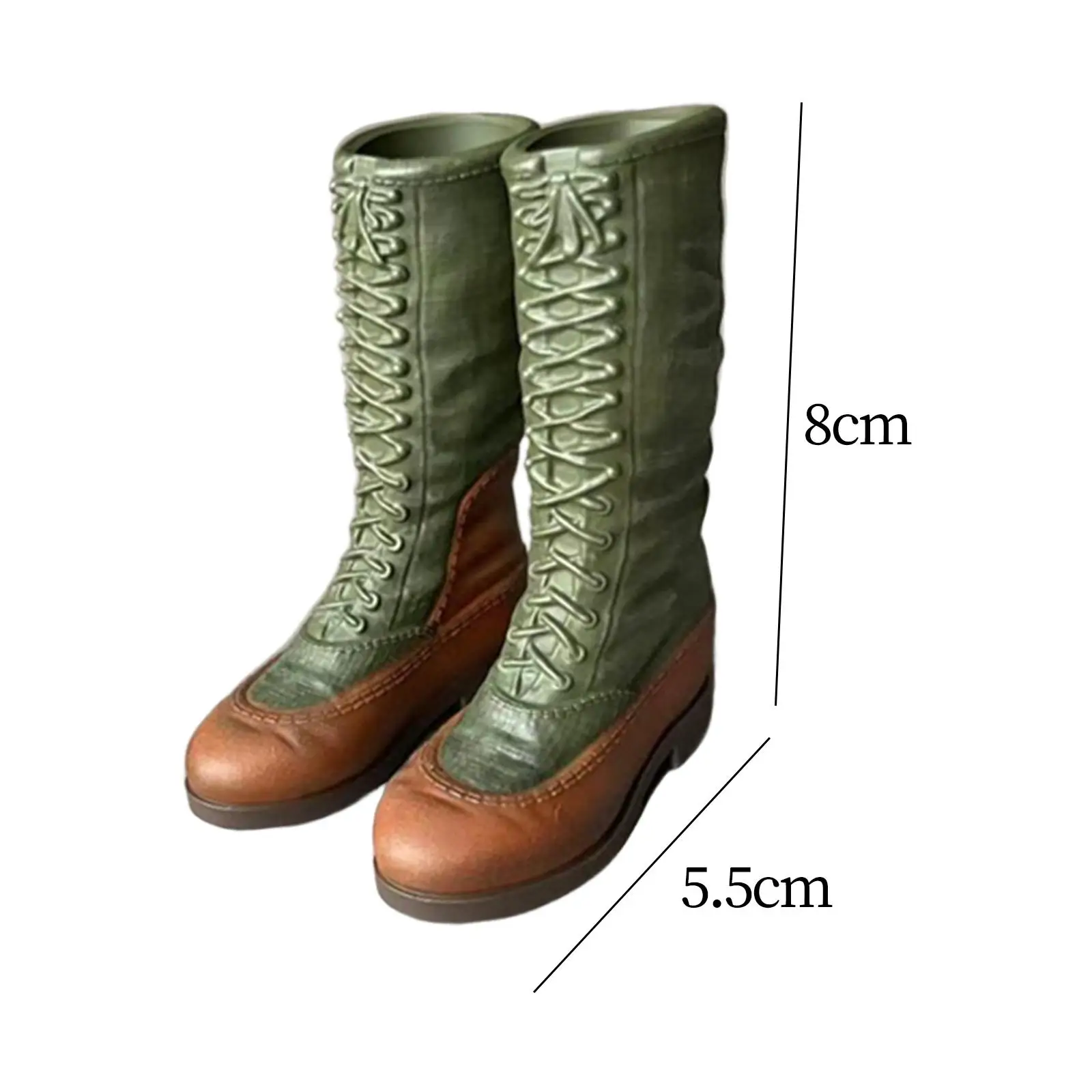 1/6 Scale Boots Action Figures Shoes Handmade Leather Boots Model Doll Toy Doll Knight Boots for Accessories Show Dining Room