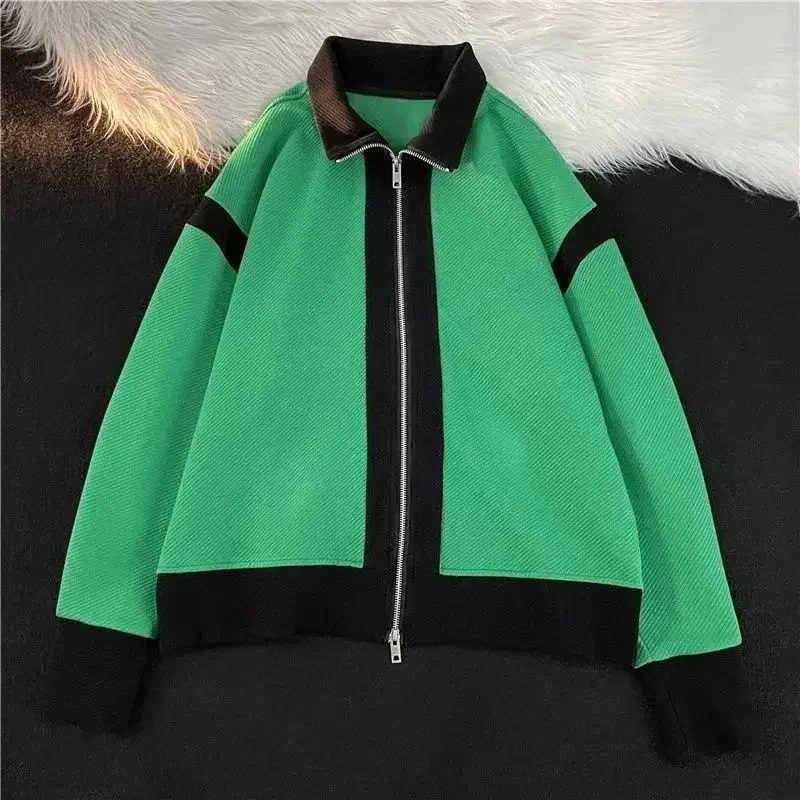 thumbnail image 1 of Abrigos de ropa populares coreanos, nuevos suéteres de otoño e invierno para hombres, top holgado, cárdigan de punto abierto original para hombre, 1 of 4