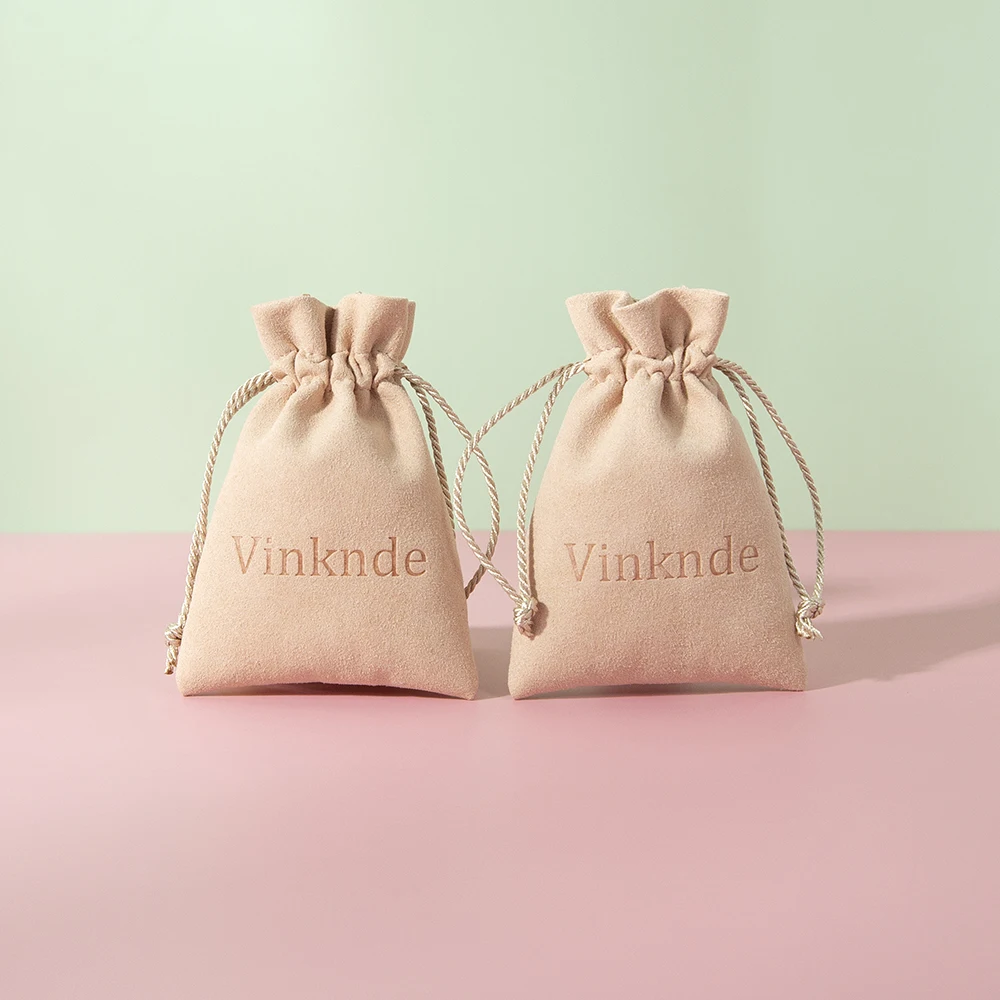 50 Stück Hochzeitsgeschenke für Gäste, Süßigkeitentüte, individuelles Logo, Name, Mikrofaser, Kordelzug, Reise-Schmuck-Organizer, Aufbewahrung, Mini-Geschenktüten – Detail 2