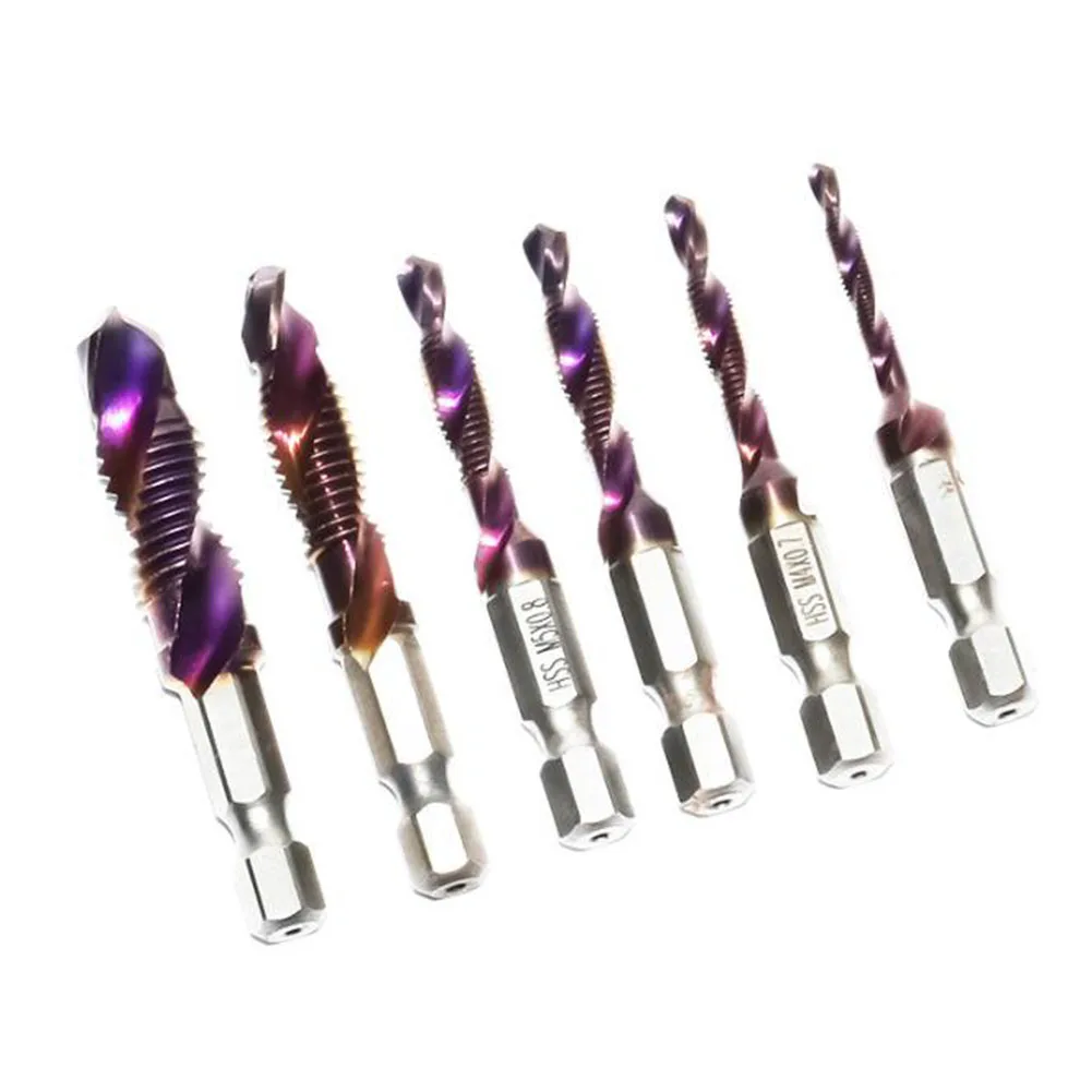 

Screw Bit Tap Drill Bit High-speed Steel Hex Shank Screw Machine Compound Tap M3-M10 For Fast Drilling And Tapping