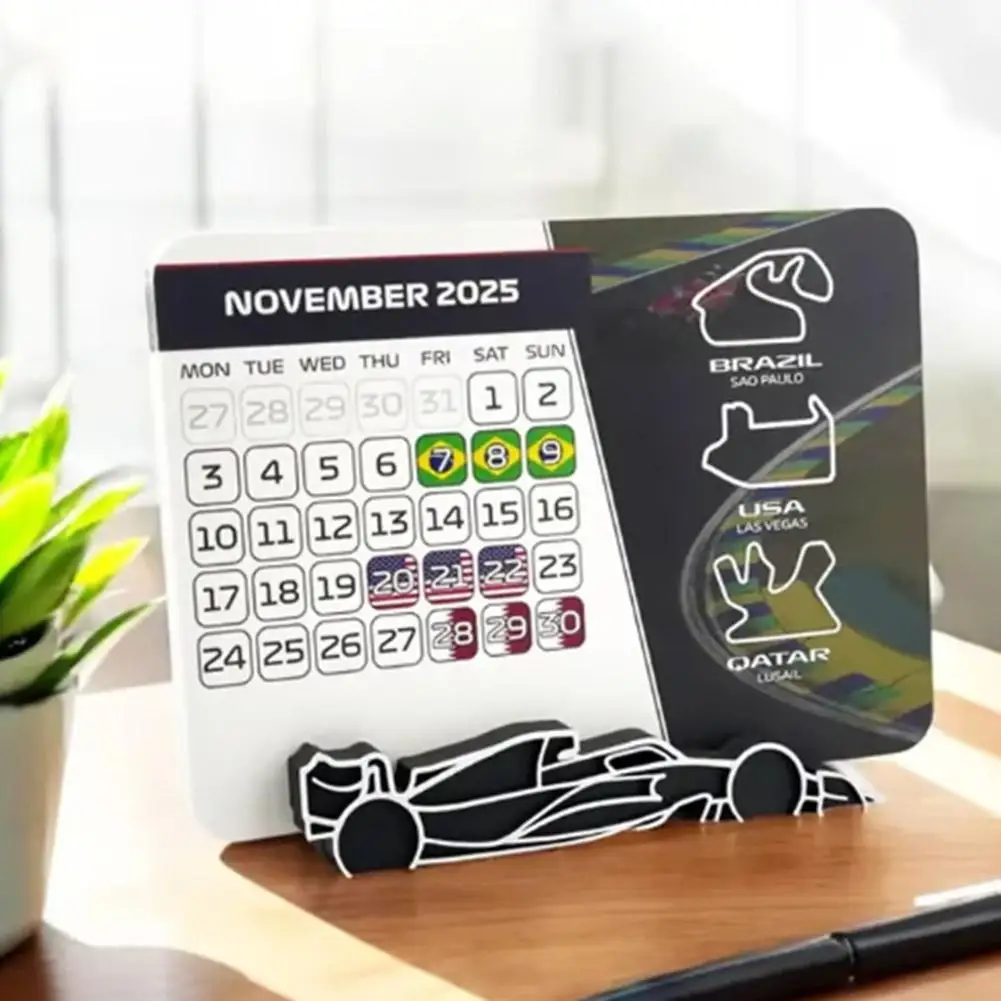 Desk Calendar F1 Racing Paper Calendar Desktop Station Calendar Home Decoration Itinerary Arrangement Formula 1 Racing Gifts