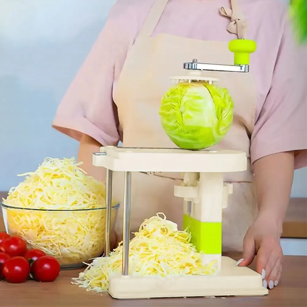 Vegetable Shredder Cabbage Shredder Stainless Steel Vegetable Cutter Veggie Peeler Hand Crank Multifunctional Food Chopper For Onion Cabbage Salad