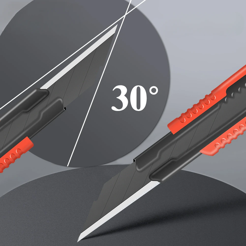 Utility Knife 1Pcs 9mm Pocket Box Cutter Retractable Blade for Office Home School Stationery Supplies Paper Craft