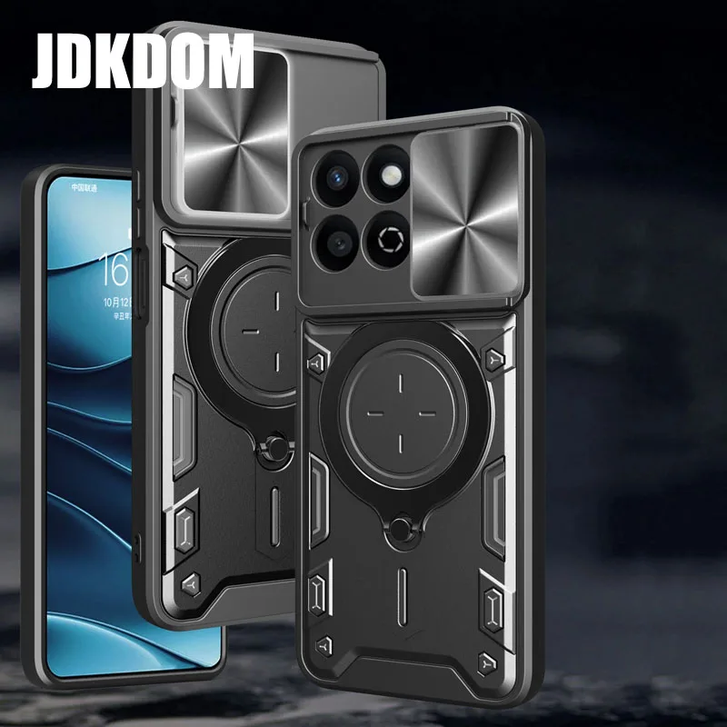 JDKDOM Shockproof Magnetic Stand Phone Case Cover