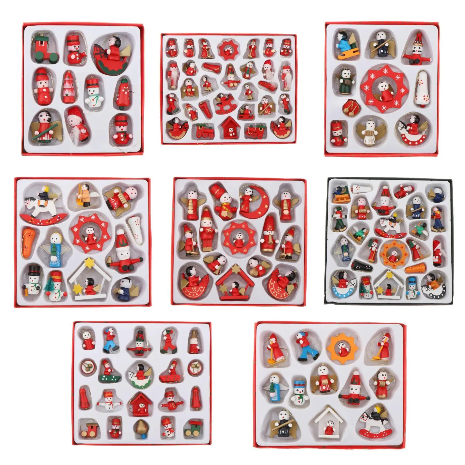 A Christmas Box Christmas Trees Hanging Santa Crafts Ornaments Family Friends Trees Charms Decorations DIY Keychain Pendants