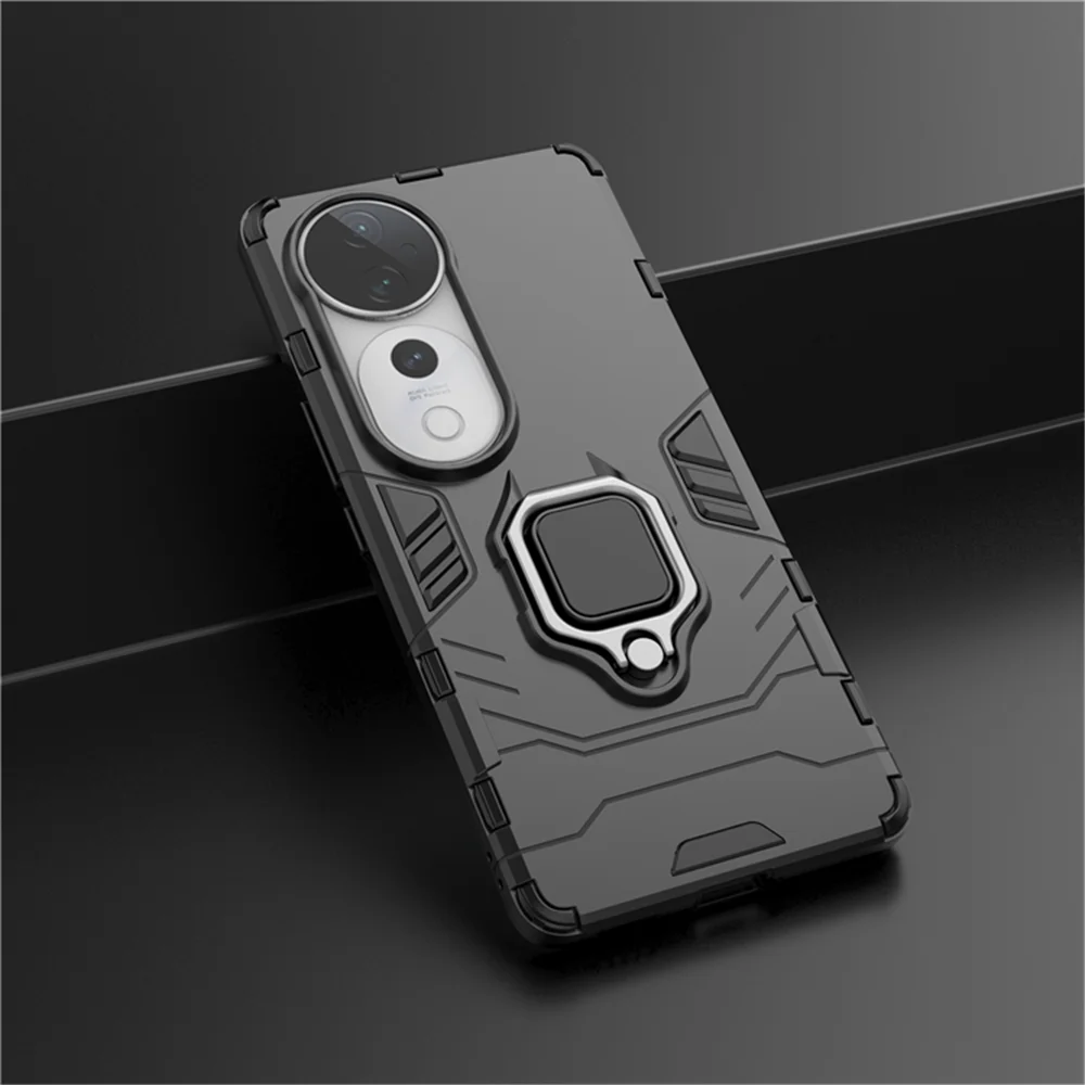 Luxury Ring Back Cover Stand Armor Shockproof Phone Case