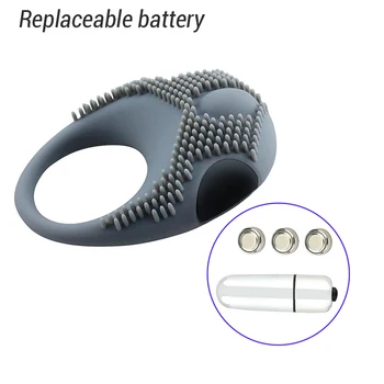 Man Penis Ring Silicone Cock Ring Delay Ejaculation Vibrating Ring Clitoral stimulator Sex Toy For Couples Adult Products 18 Sex 2