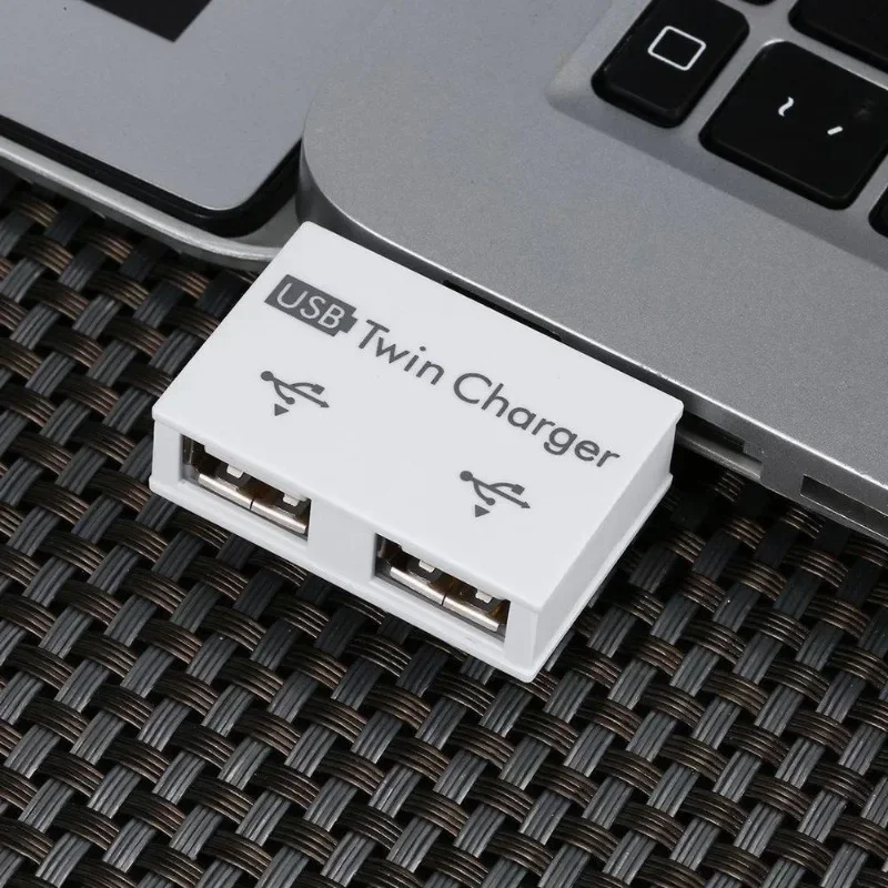 USB Splitter Hub Adapter with Dual Female Ports