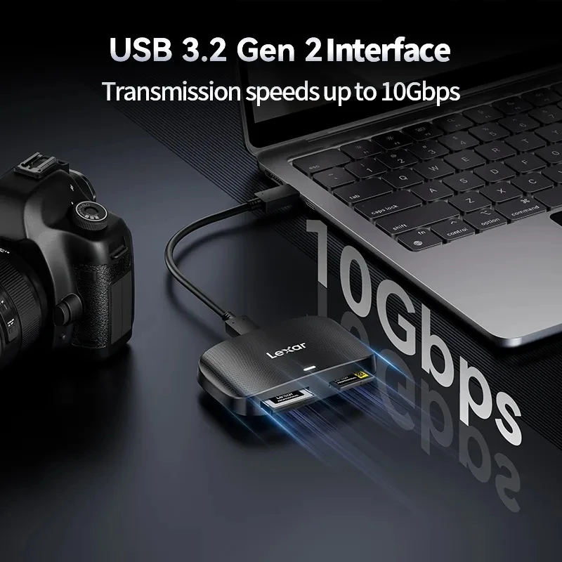 Lexar CFE 카드 CFexpress 타입 B SD 카드 리더, USB-C A 2 데이터 메모리 카드, RW520U 전문 카드 리더, 2 인 1 표준