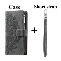 Elegant Leather Crossbody Zip Flip Case - Premium Book Style for RedmiNote15ProPlus5G (GRA Case(Only Short))