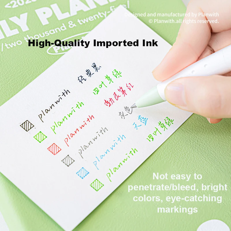 Planwith Multi Color Pen in One Barrel, 0.5mm Retractable Multipurpose Stationery, Students Doctors Nurse Premium Writing Tools 3