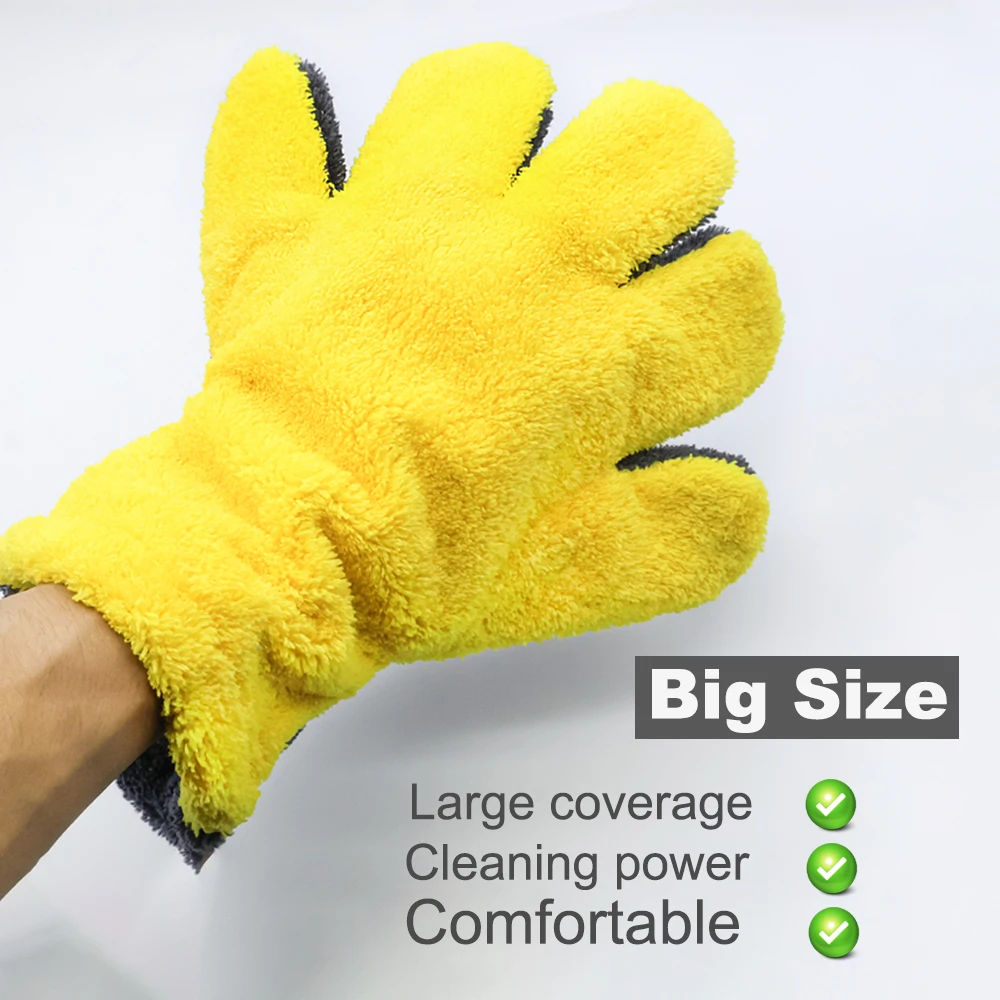 Microfiber Car Wash Glove Five Fingers