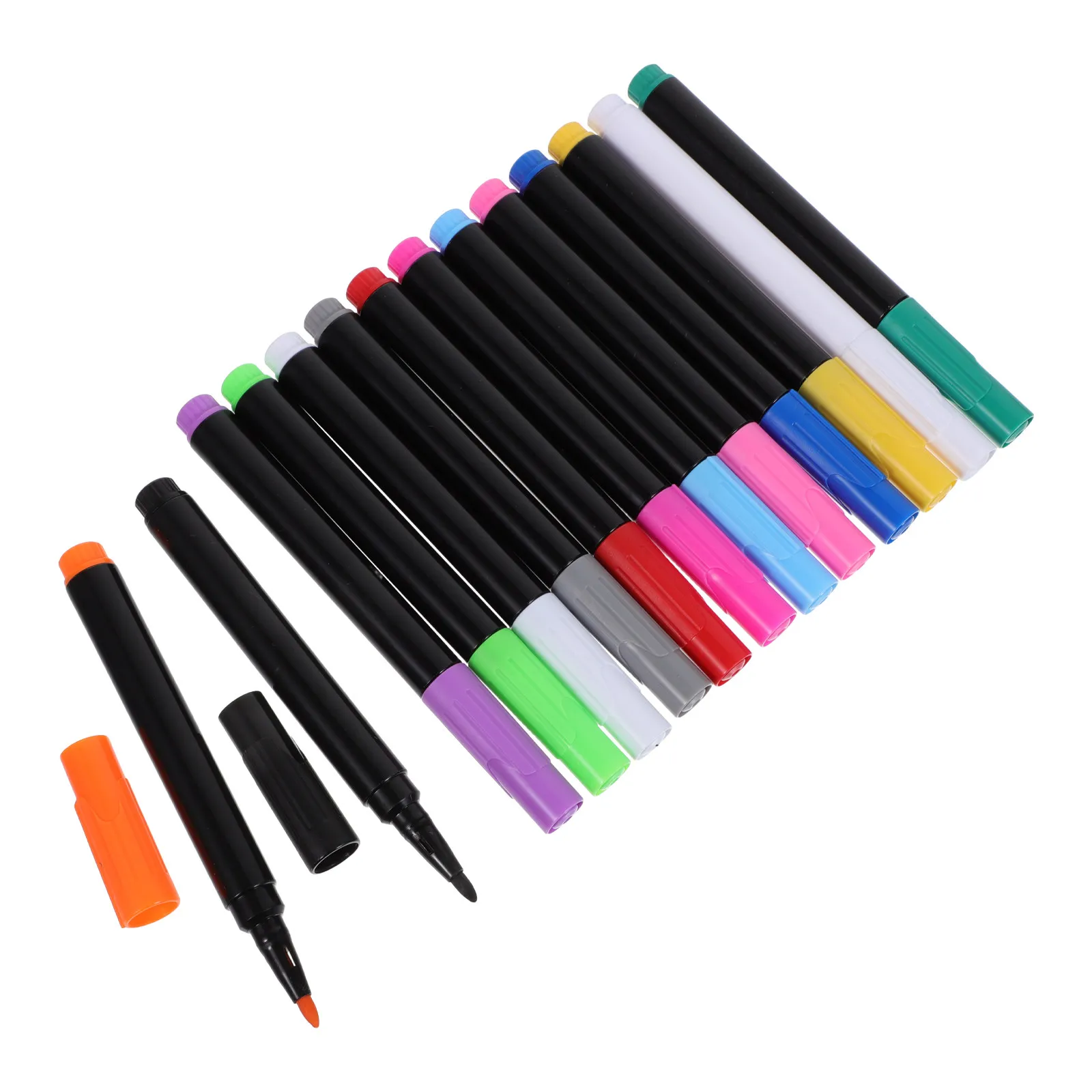 14Pcs LED 보드 마커 형광 액체 분필 펜 칠판 유리 창 그리기용 빠른 건조 지울 수 있는 화이트보드 펜