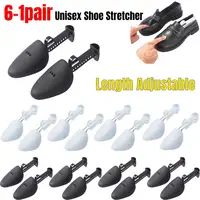 6-1pair Plastic Shoe Stretcher Length Adjustable Boots Holder Crease-resistant Durable Shoe Trees for Leather Shoes Sports Shoes 1