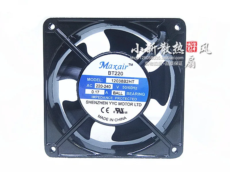 

12038B2HT AC 220/240V 0.17A 120x120x38 мм 2-контактный Вентилятор охлаждения сервера